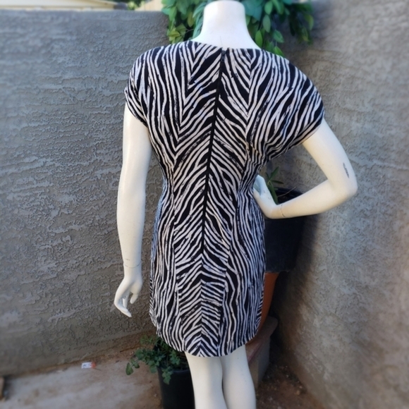 Helmut Lang Zebra Print Silk Mini Dress - Picture 3 of 9